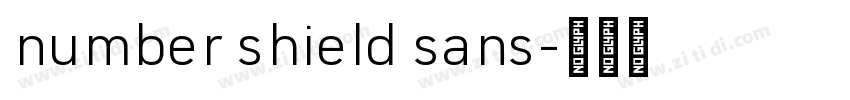 number shield sans字体转换
